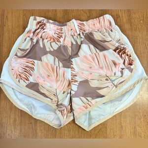 Nike Women’s XS Running Shorts Tropical Leaf Print Lined Drawstring